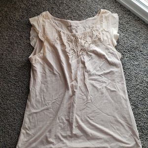 FRESH top ruffle sleeve size Large